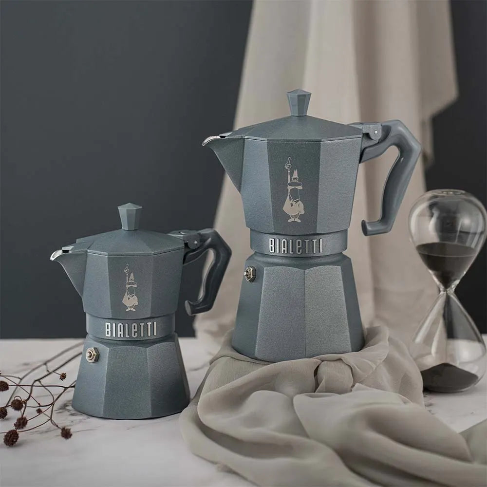 Moka per Induzione Silver Grey 6 tz
