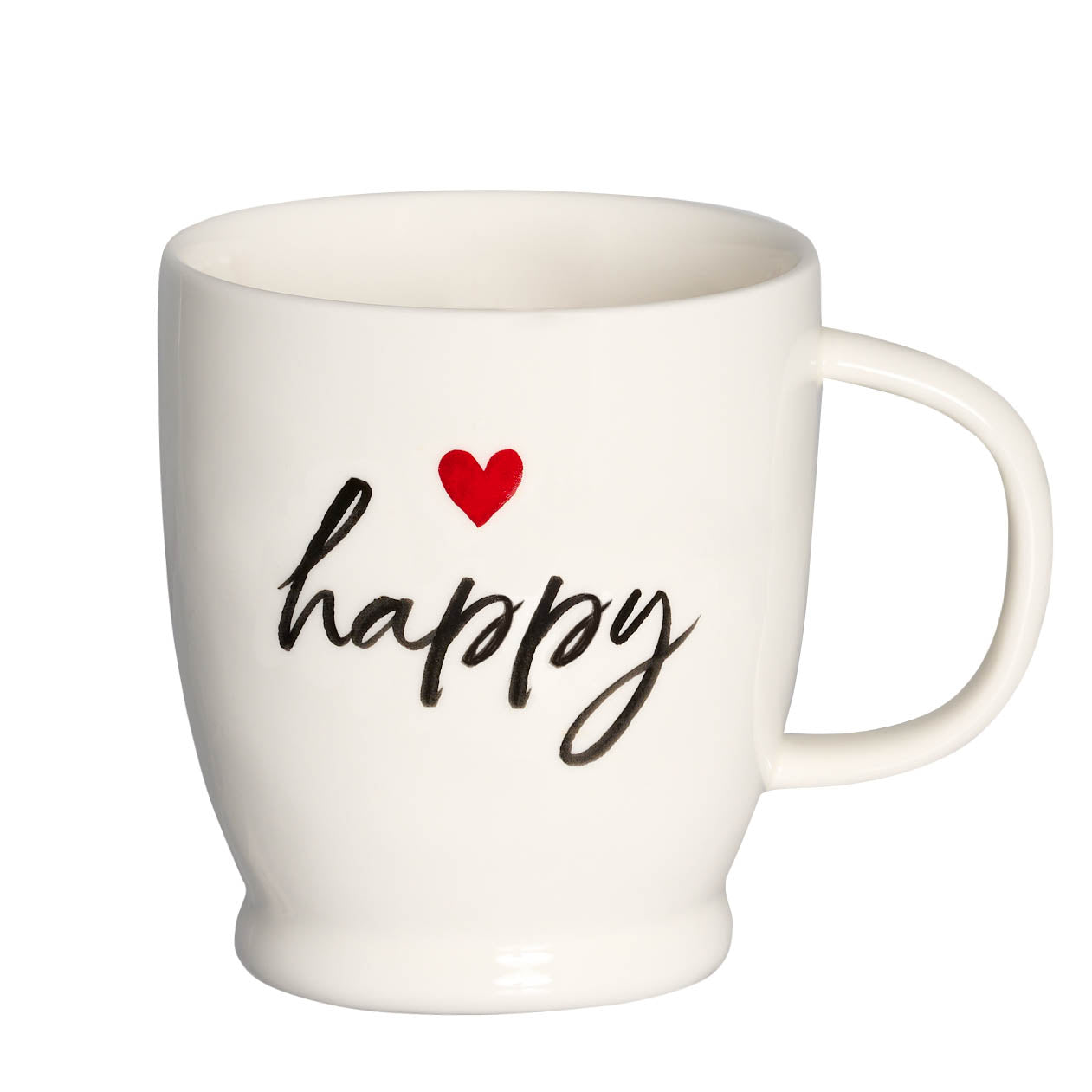 Mug bianca Happy con cuore