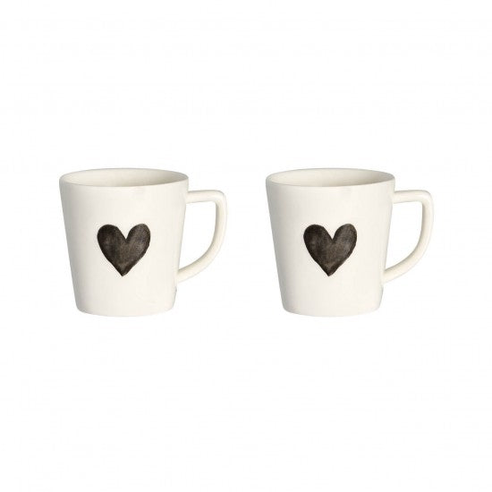 Set 2 tazzine espresso Cuore grigio