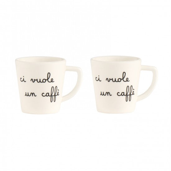 Set 2 tazzine espresso Ci vuole un caffè