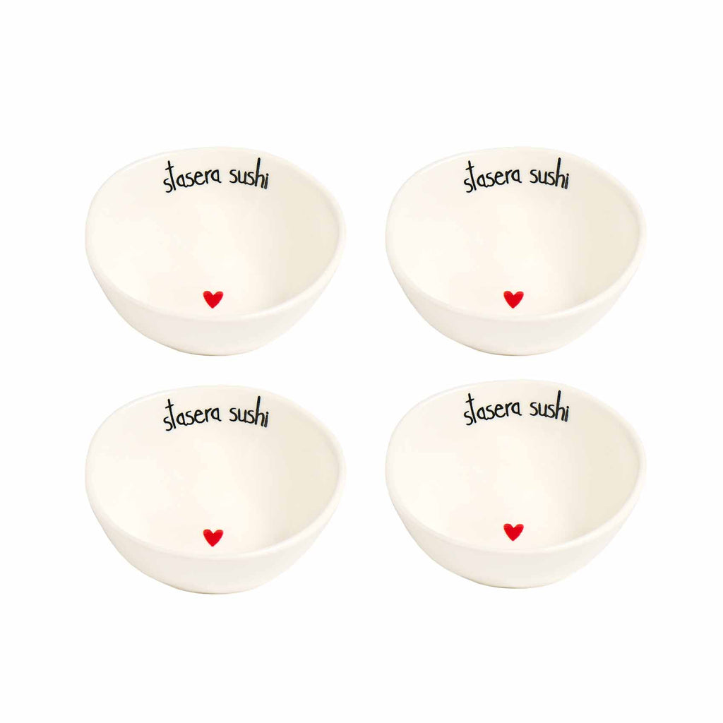 Set 4 Coppette in gres Stasera sushi