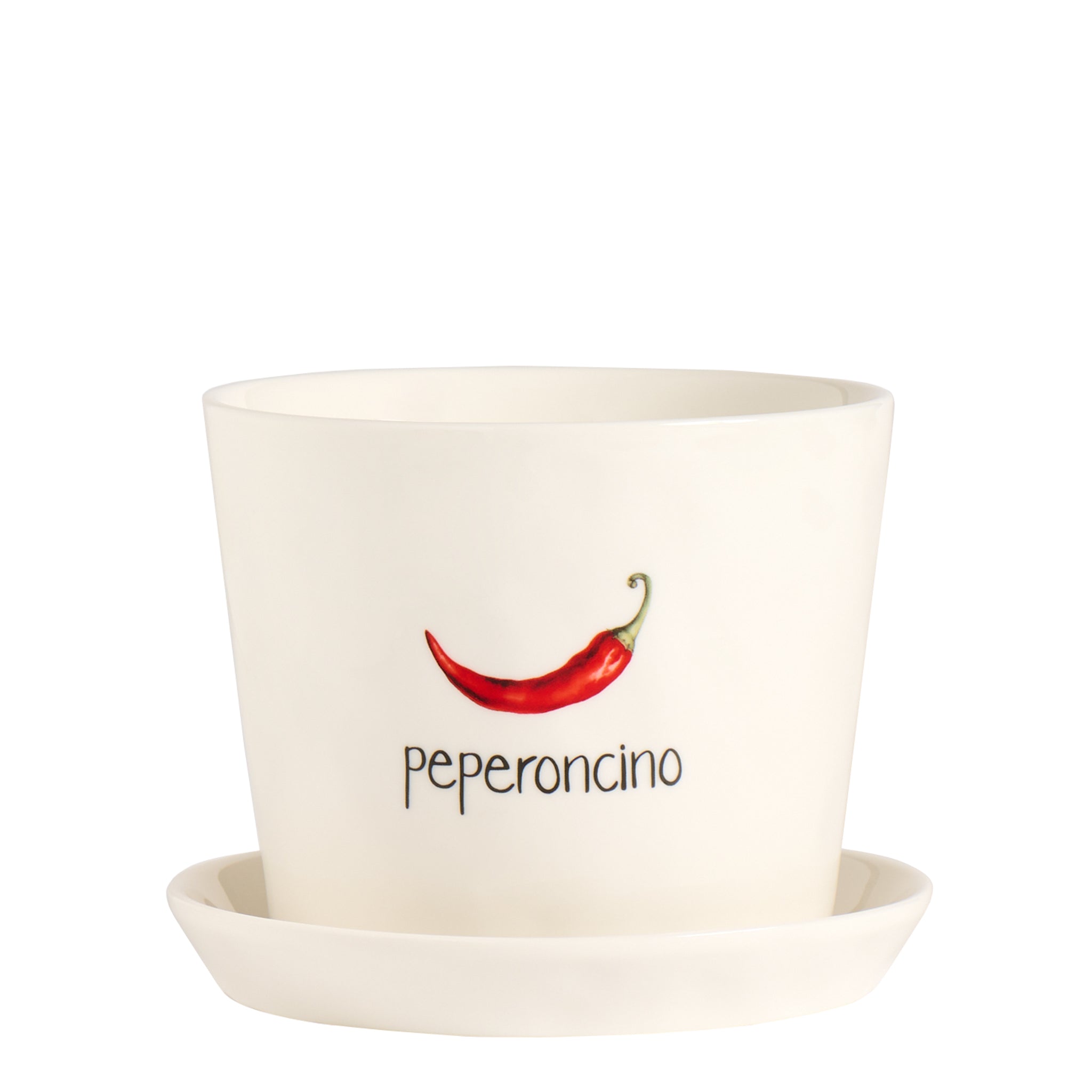 Vaso Peperoncino, con sottovaso