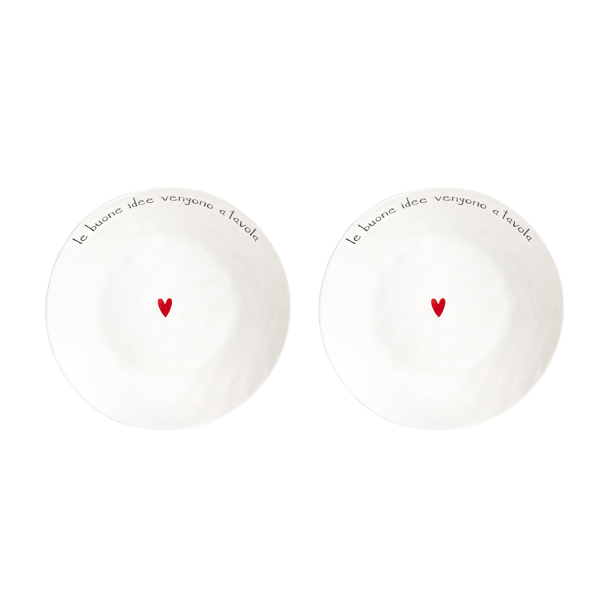 Set 2 Piatti fondi Le buone idee vengono a tavola