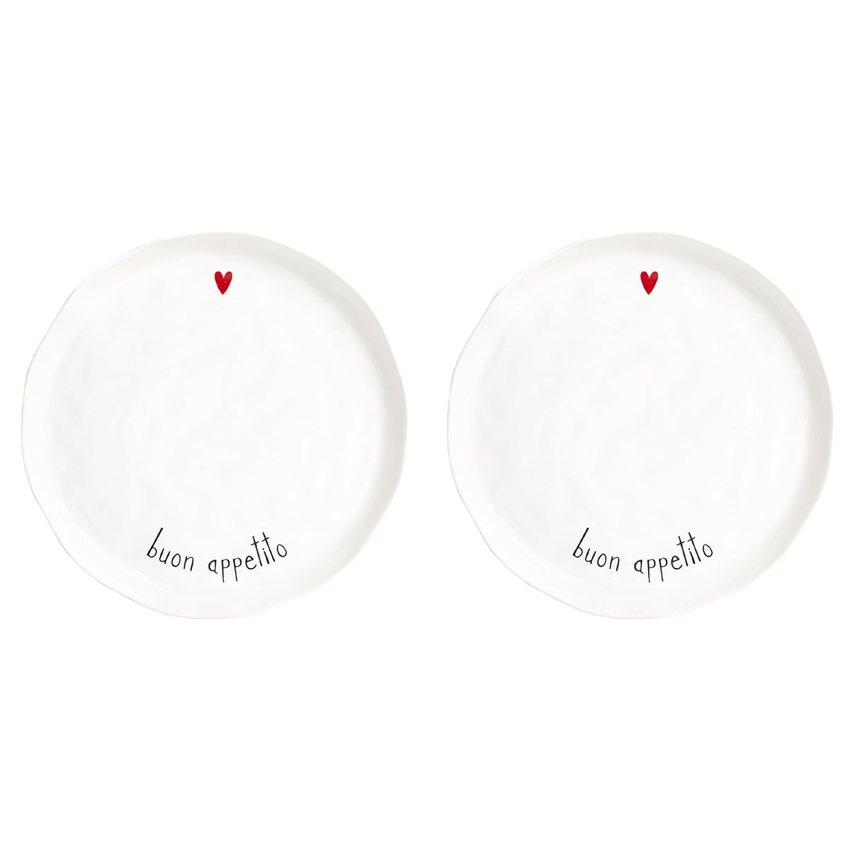 Set 2 Piatti piani Buon appetito