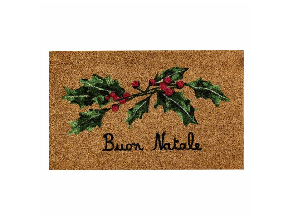 Zerbino Buon Natale - In Cocco Naturale 40x70 cm - Antiscivolo
