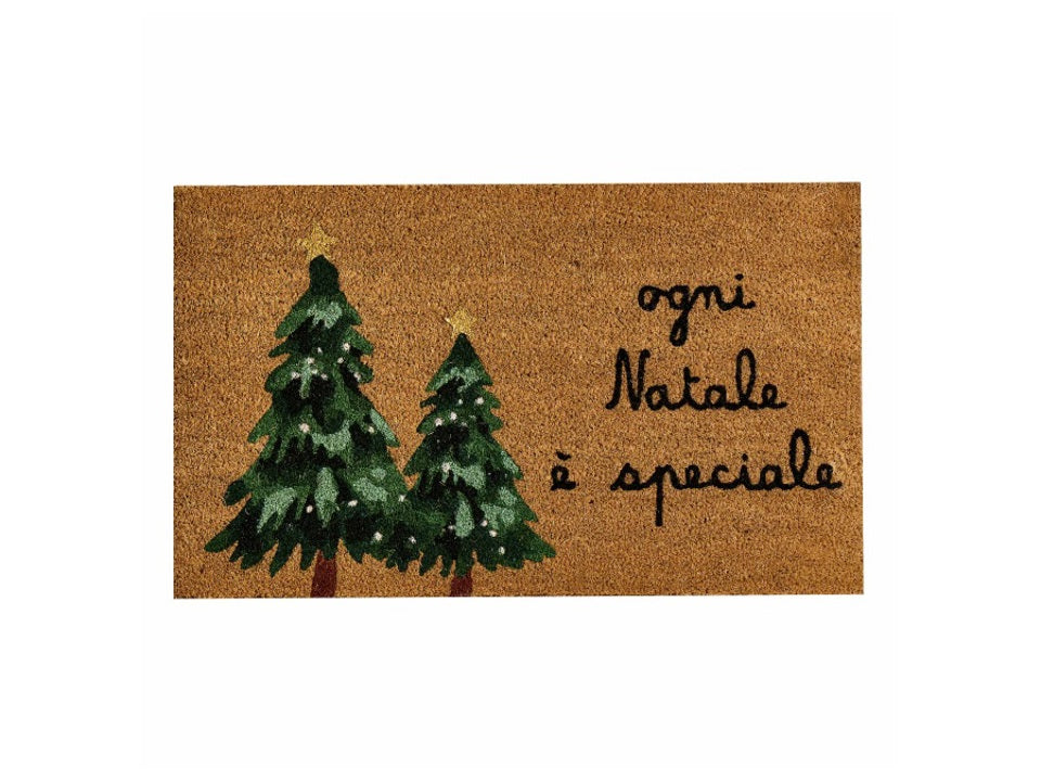 Zerbino Natalizio- In Cocco Naturale 40x70 cm - Base Antiscivolo