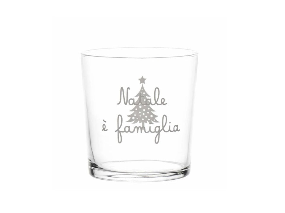 Bicchiere Natale è Famiglia 35,5 cl - In Vetro set da 6
