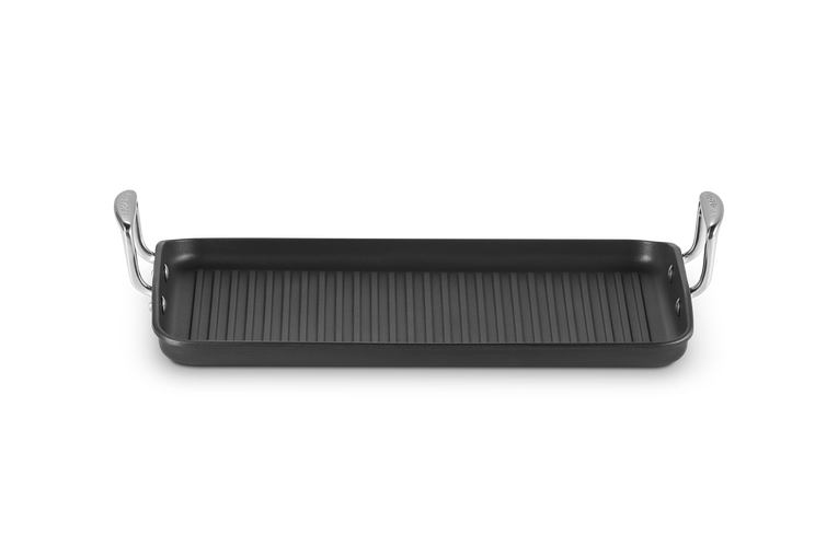 Grill grande rigato in alluminio antiaderente