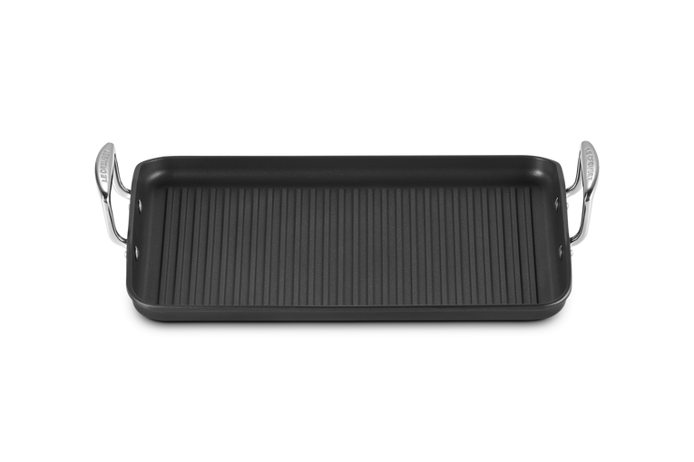 Grill grande rigato in alluminio antiaderente