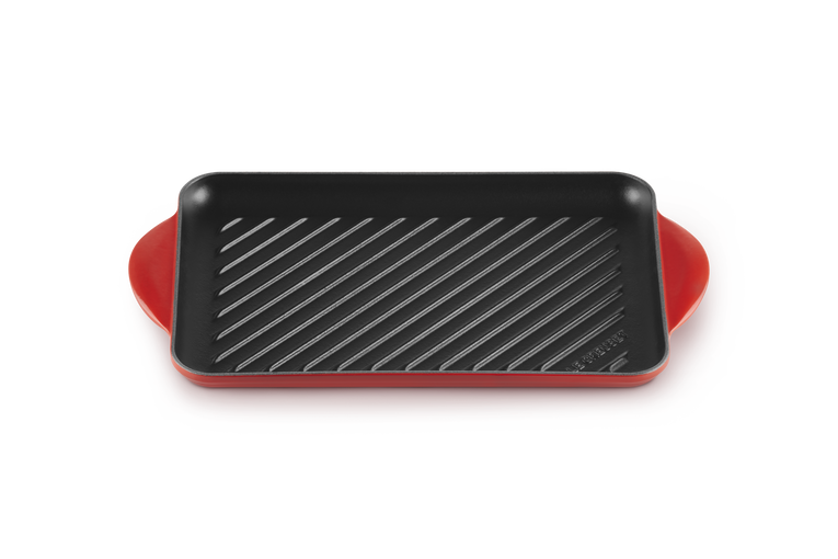 Grill rettangolare Tradition in ghisa vetrificata ,ciliegia 32 cm
