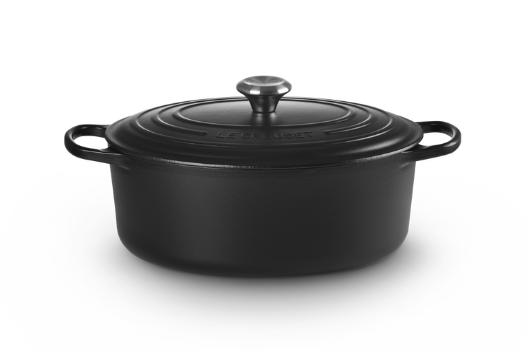 Cocotte ovale Evolution in ghisa vetrificata, interno nero 31cm
