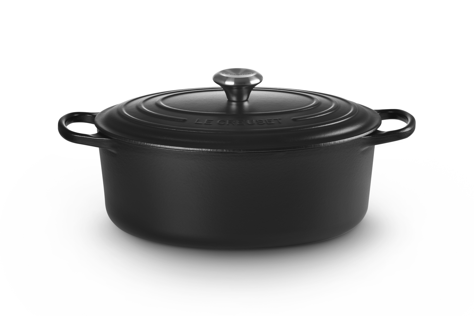 Cocotte ovale Evolution in ghisa vetrificata, interno nero 31cm