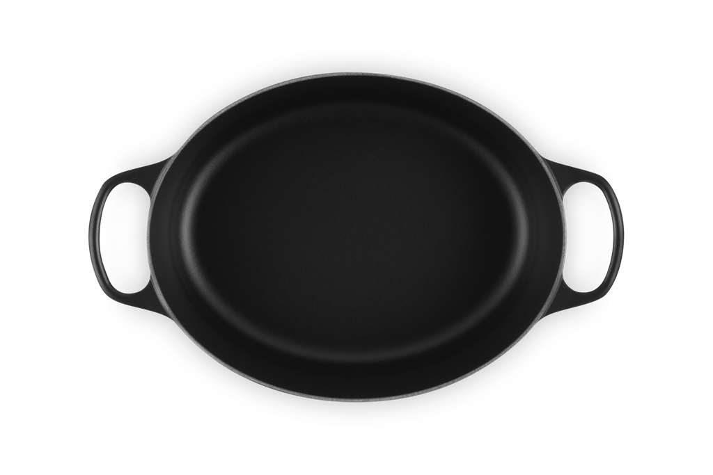 Cocotte ovale Evolution in ghisa vetrificata, interno nero 31cm