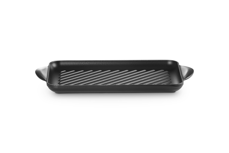 Grill rettangolare Tradition in ghisa vetrificata ,nero opaco 32 cm