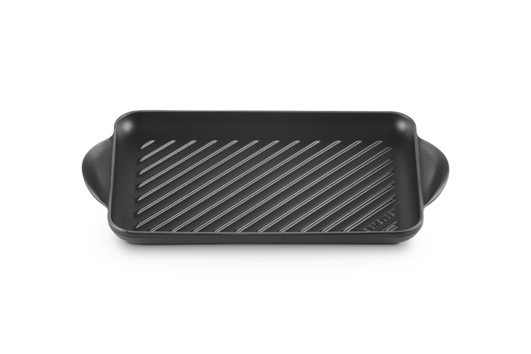 Grill rettangolare Tradition in ghisa vetrificata ,nero opaco 32 cm