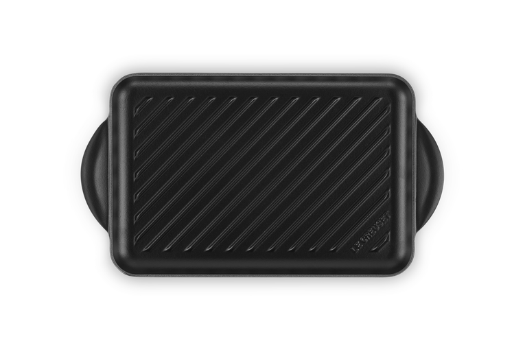 Grill rettangolare Tradition in ghisa vetrificata ,nero opaco 32 cm