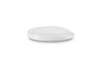 Poggiamestolo ovale in gres vetrificato bianco
