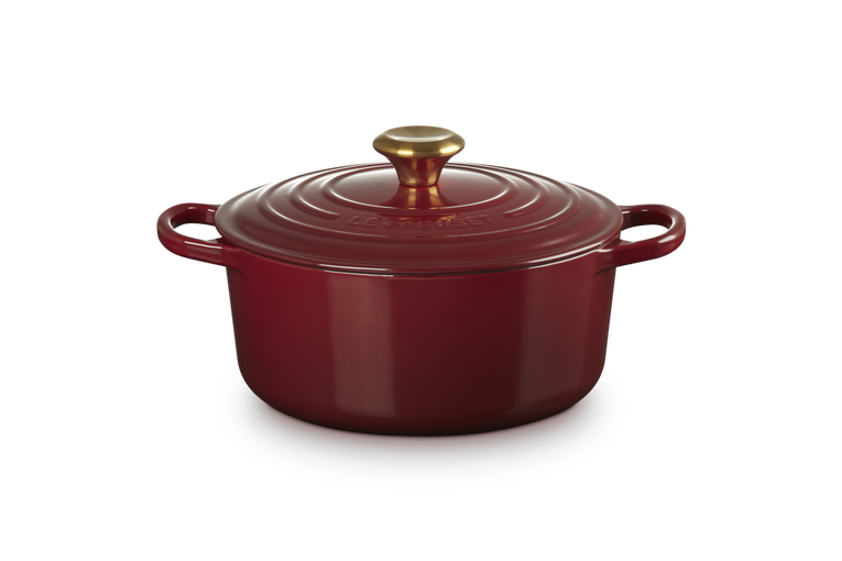 Cocotte rotonda Evolution in ghisa vetrificata 24cm Garnet