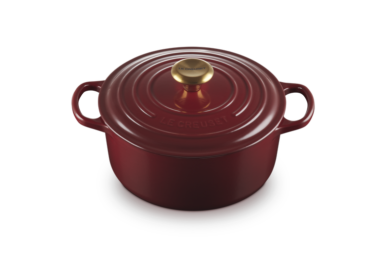 Cocotte rotonda Evolution in ghisa vetrificata 24cm Garnet