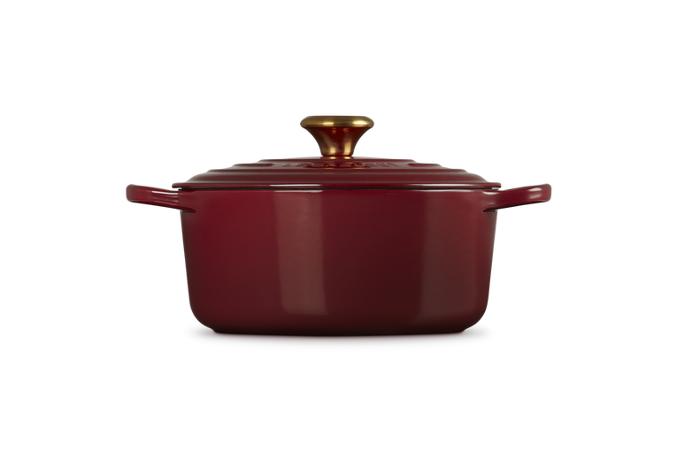 Cocotte rotonda Evolution in ghisa vetrificata 24cm Garnet