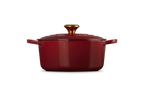 Cocotte rotonda Evolution in ghisa vetrificata 24cm Garnet
