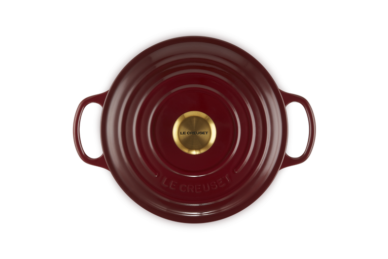 Cocotte rotonda Evolution in ghisa vetrificata 24cm Garnet