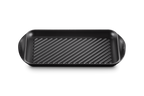 Grill rettangolare extralarge in ghisa vetrificata 47x25x32cm Nero Matt