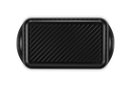 Grill rettangolare extralarge in ghisa vetrificata 47x25x32cm Nero Matt