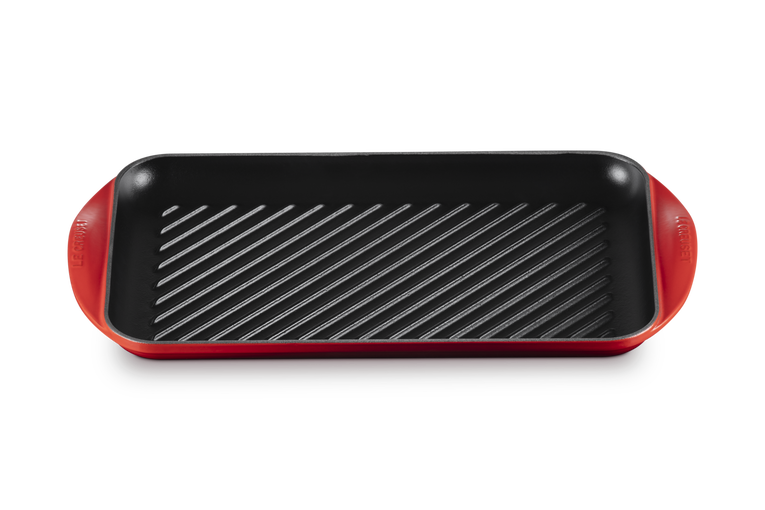 Grill rettangolare extralarge in ghisa vetrificata 40cm