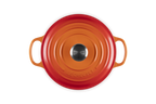Cocotte rotonda Evolution in ghisa vetrificata arancio, 24cm