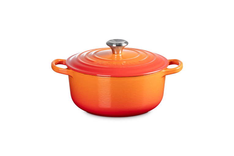 Cocotte rotonda Evolution in ghisa vetrificata 20cm Arancio