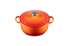Cocotte rotonda Evolution in ghisa vetrificata 20cm Arancio