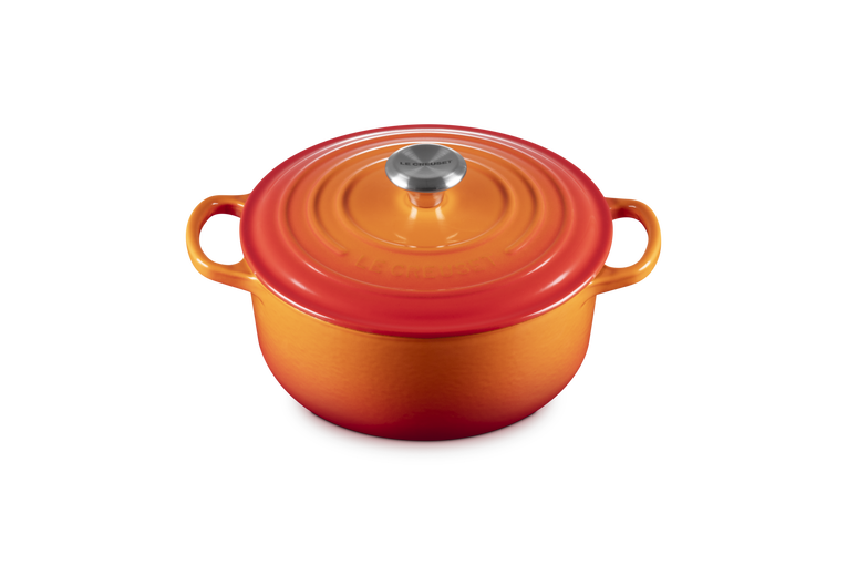 Cocotte rotonda Evolution in ghisa vetrificata 20cm Arancio