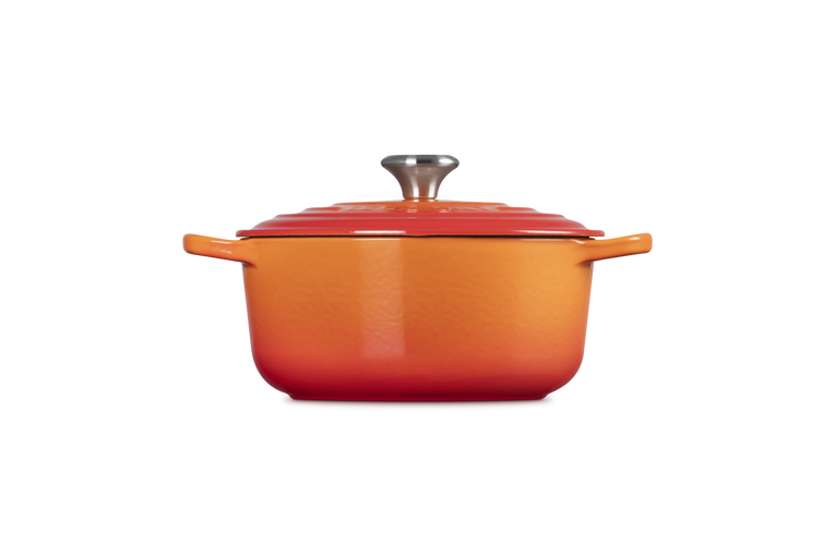 Cocotte rotonda Evolution in ghisa vetrificata 20cm Arancio