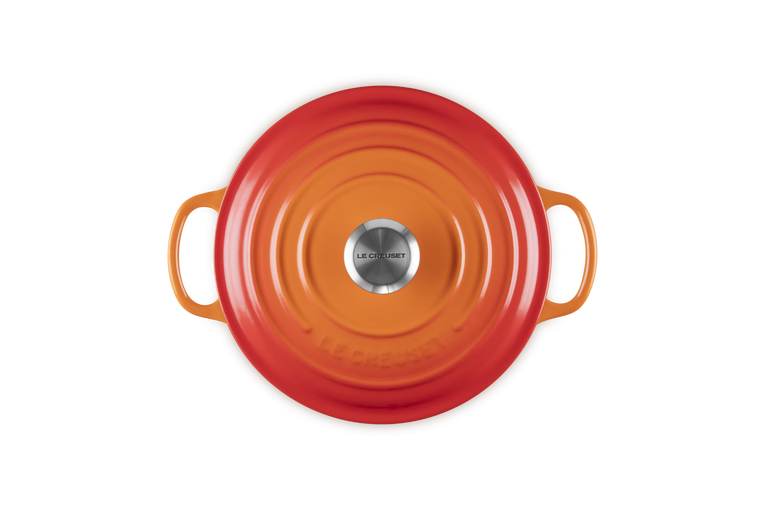 Cocotte rotonda Evolution in ghisa vetrificata 20cm Arancio