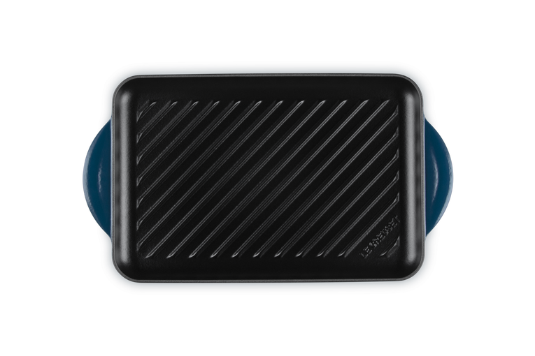 Grill rettangolare Tradition in ghisa vetrificata 32x22cm Nuit