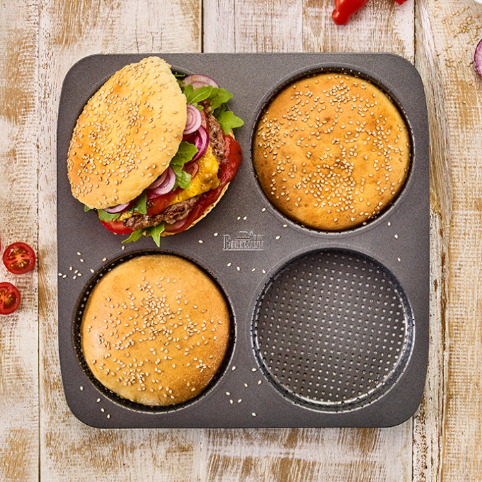 Vassoio per panini da hamburger perforato