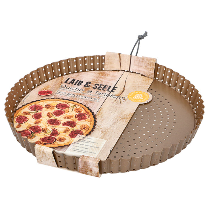 TEGLIA PER QUICHE E FLAN | 30 CM FORATA | CON FONDO MOBILE