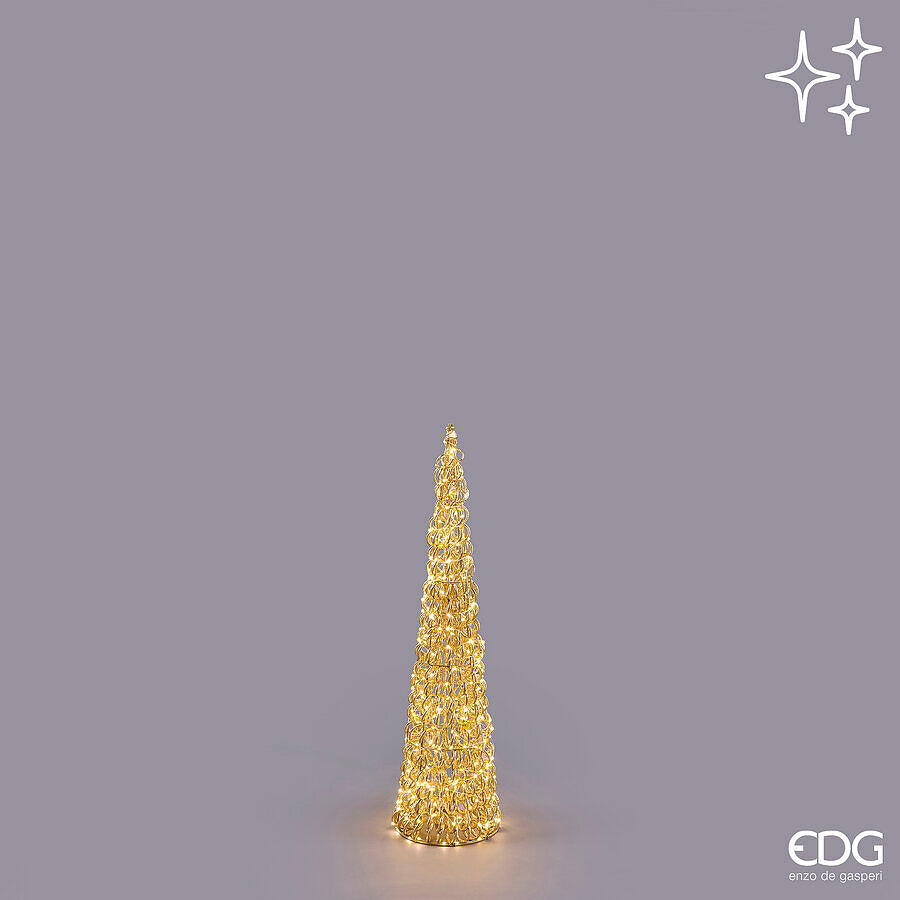 EDG Albero LED Curly Cono Oro H 80