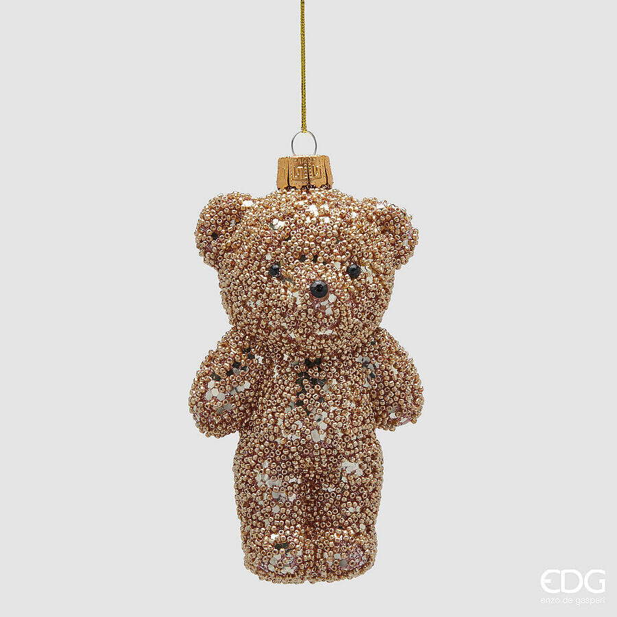 Addobbo Orso di Natale H 14 Cm Gold