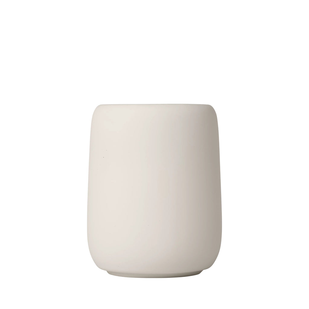 Porta spazzolino in ceramica color latte Blomus