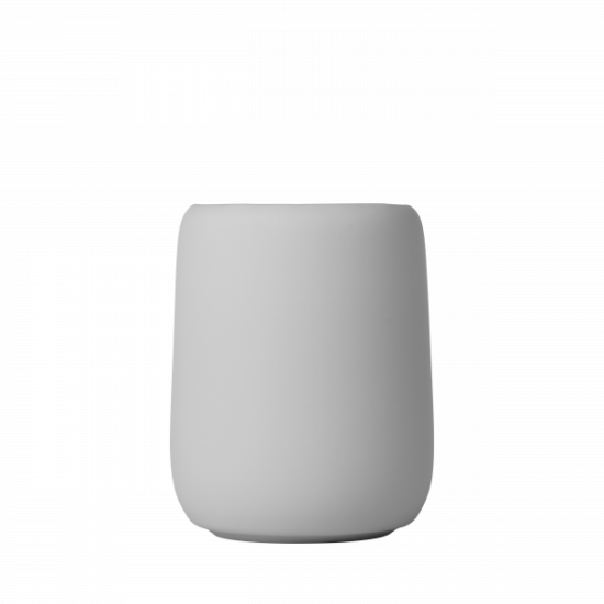Porta spazzolino in ceramica grigio chiaro Blomus