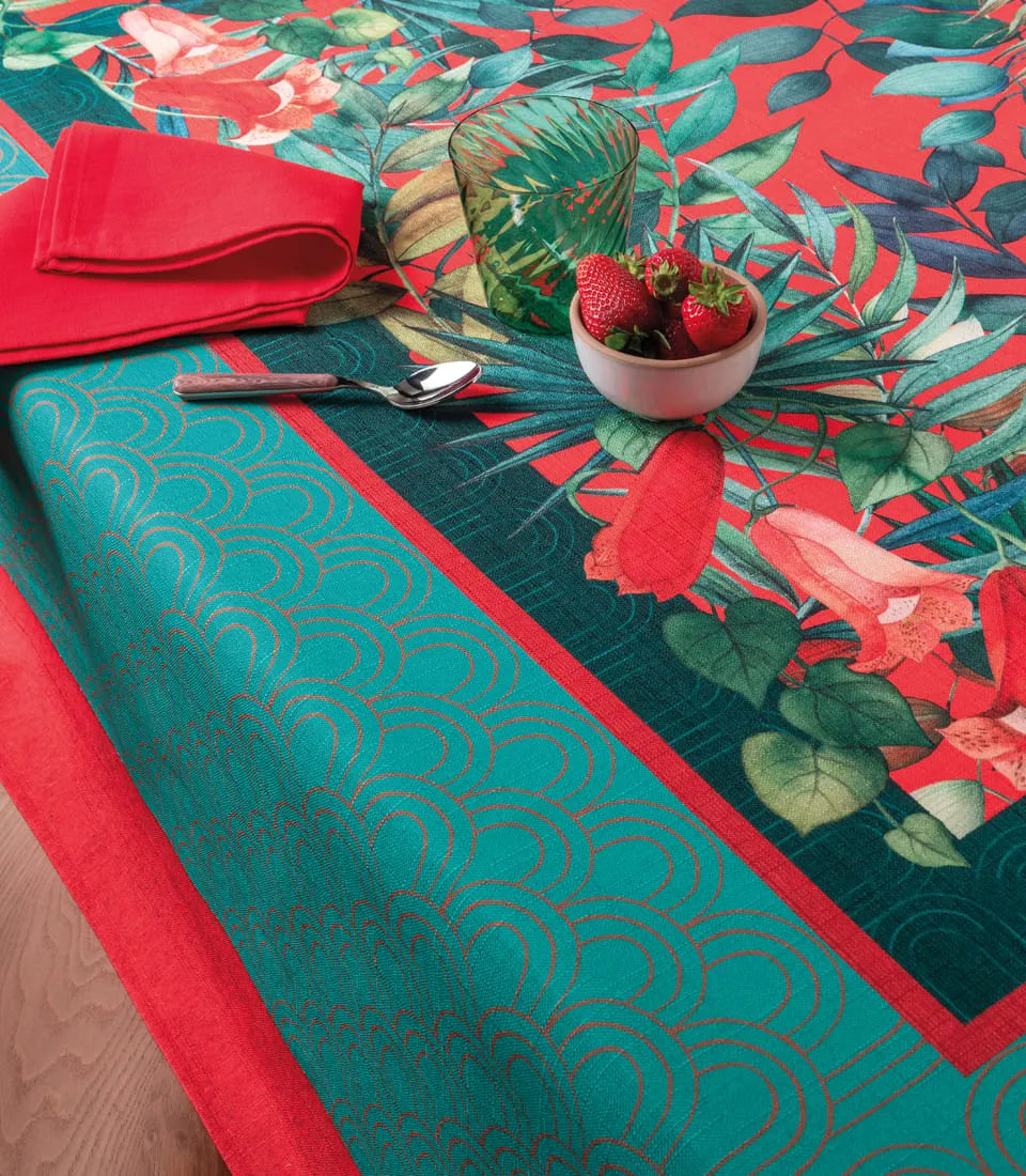Tropical chic - tovaglia antimacchia 155x155cm