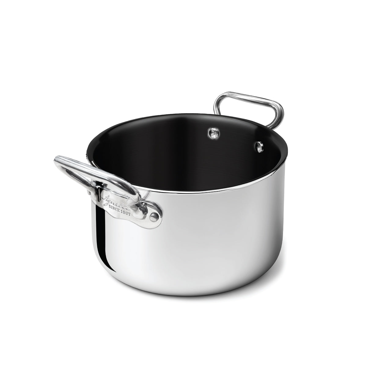 Casseruola Alta in Alu-Inox 1907 2ply antiaderente PFAS Free, con due maniglie, diam. 16cm