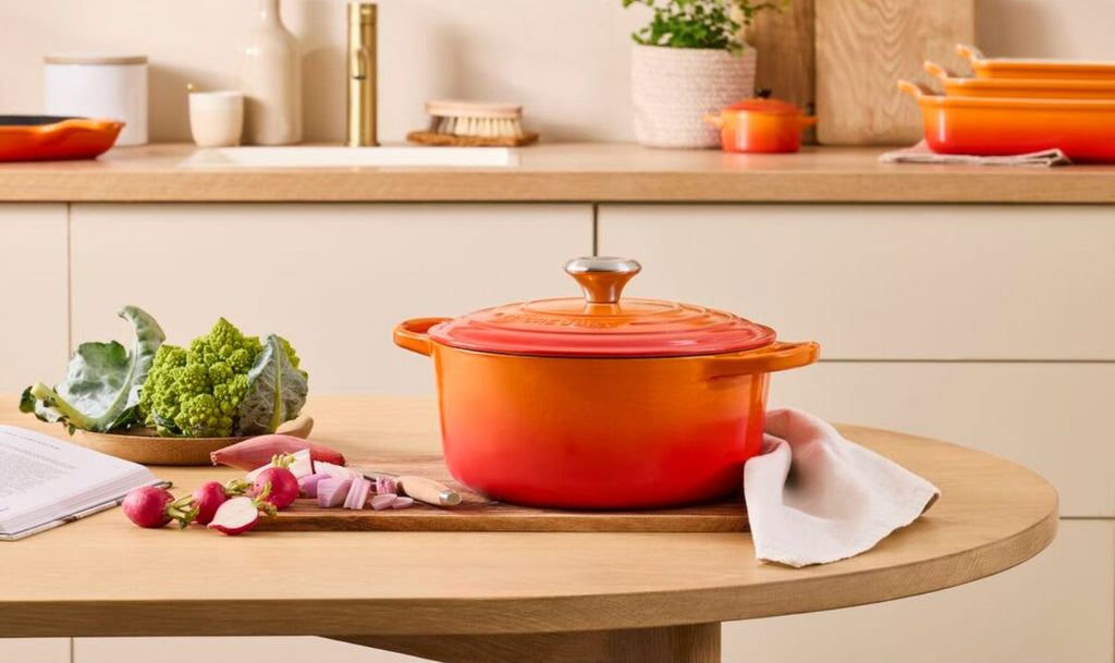 Cocotte rotonda Evolution in ghisa vetrificata 20cm Arancio