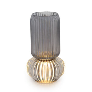 VASO GRIGIO FUMO C/LUCE LED - Design Luminoso