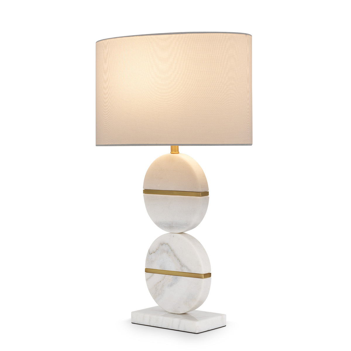 LAMPADA DA TAVOLO IN MARMO BIANCO - Collezione Decò