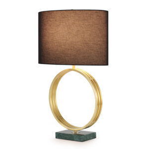 LAMPADA DA TAVOLO IN METALLO E MARMO - Collezione Decò - Oro