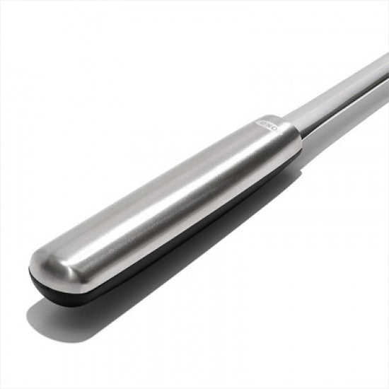 Paletta forata in acciaio inox per servire con manico ergonomico
