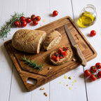 Tagliere con scanalatura in TEAK 41x30,5x1.9 cm
